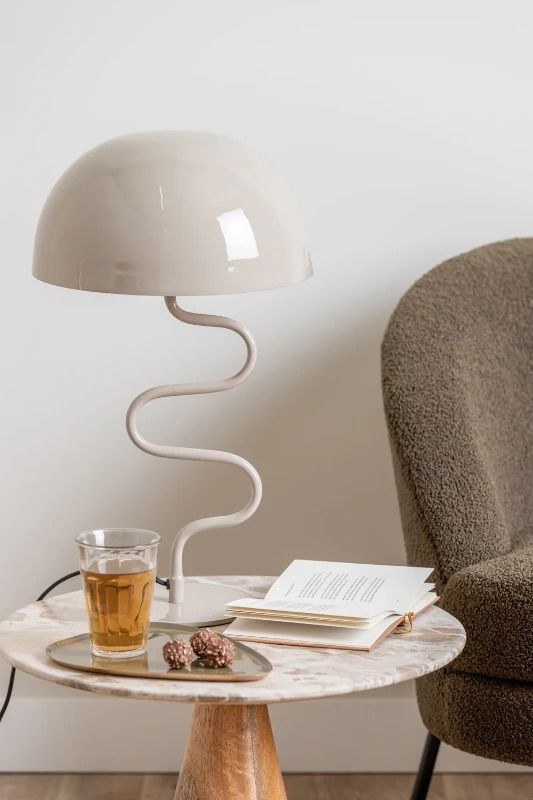 Leitmotiv Twist LED Tafellamp | 1x E27 15W | Warm grey