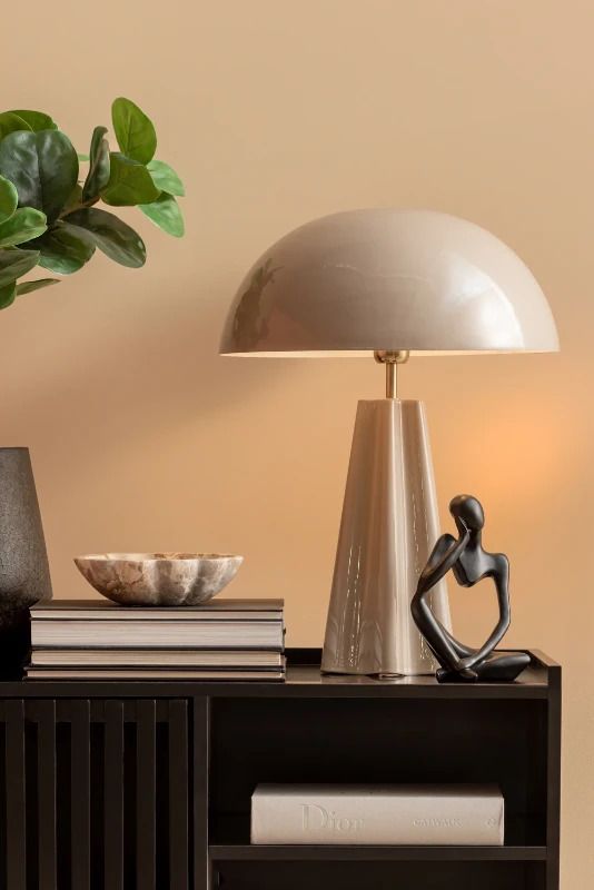Leitmotiv Amplio XL LED Tafellamp | 1x E27 15W | Warm grey