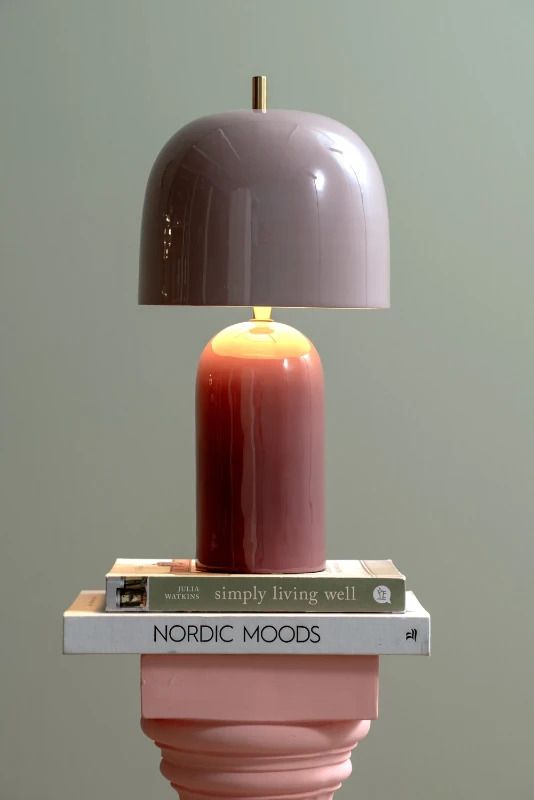 Leitmotiv Rico LED Tafellamp | 1x E14 15W | Dark mauve & soft lavender