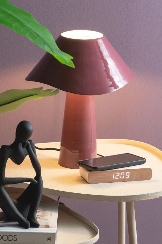 Leitmotiv Ameno LED Tafellamp | 1x E14 15W | Dark mauve