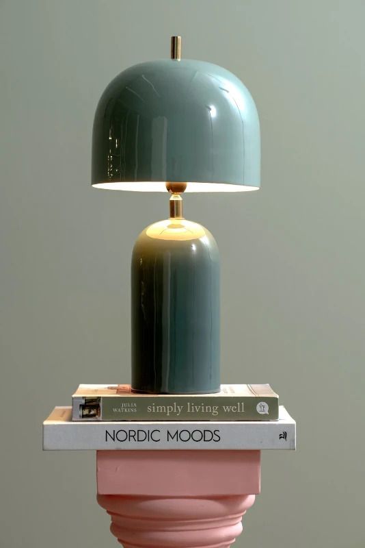 Leitmotiv Rico LED Tafellamp | 1x E14 15W | Jeans blue & misty blue