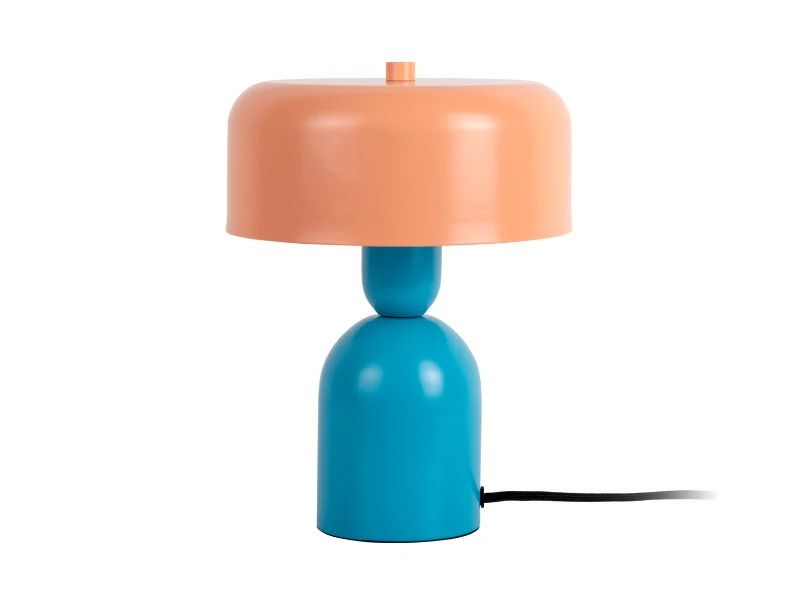 Leitmotiv Double Funky LED Tafellamp | 1x E27 25W | Aqua blue & peach orange