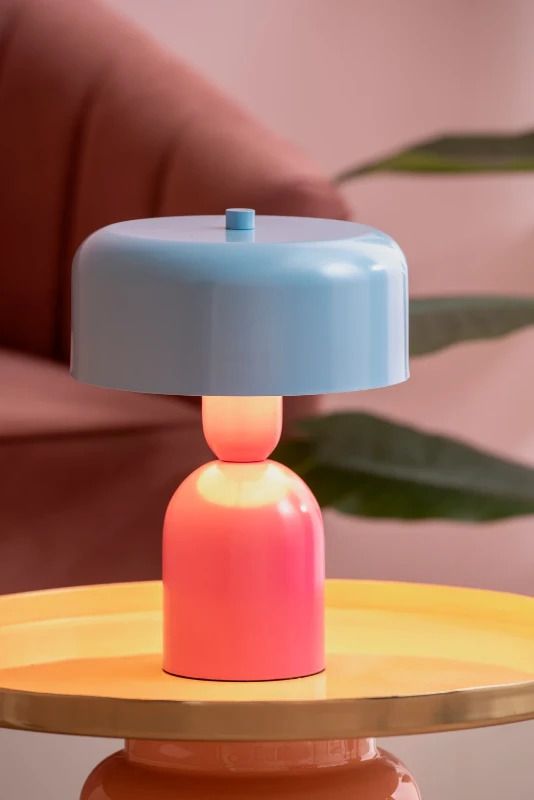Leitmotiv Double Funky LED Tafellamp | 1x E27 25W | Bright pink & soft blue