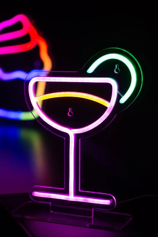 Leitmotiv Neon Light Cocktail LED Tafellamp | 5W | Multicolor