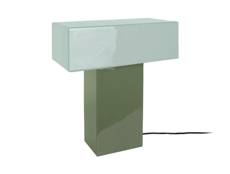 Leitmotiv Grato Recto LED Tafellamp | 1x E14 15W | Jungle green & grayed jade