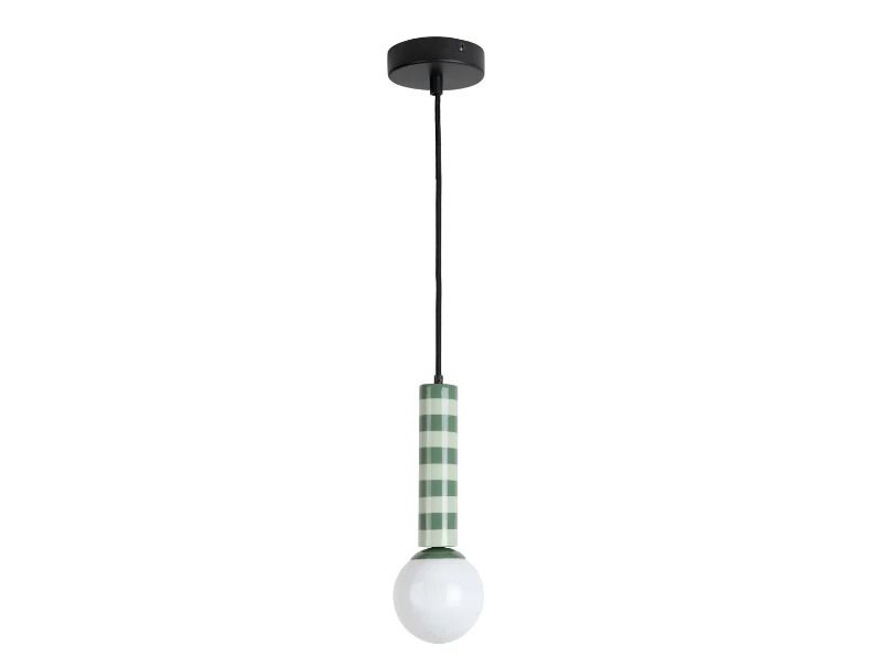 Leitmotiv Rayado LED Hanglamp | 1x E14 15W | Jungle green & grayed jade