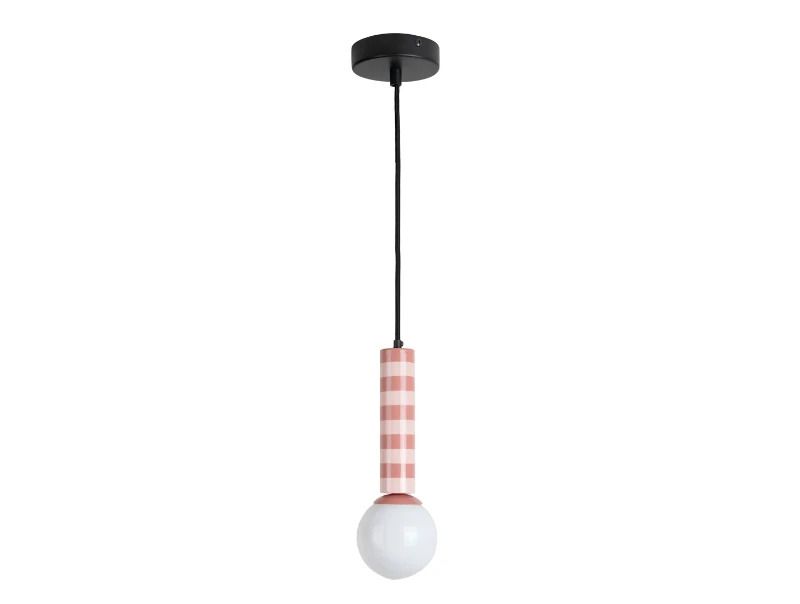 Leitmotiv Rayado LED Hanglamp | 1x E14 15W | Rose tan & soft pink