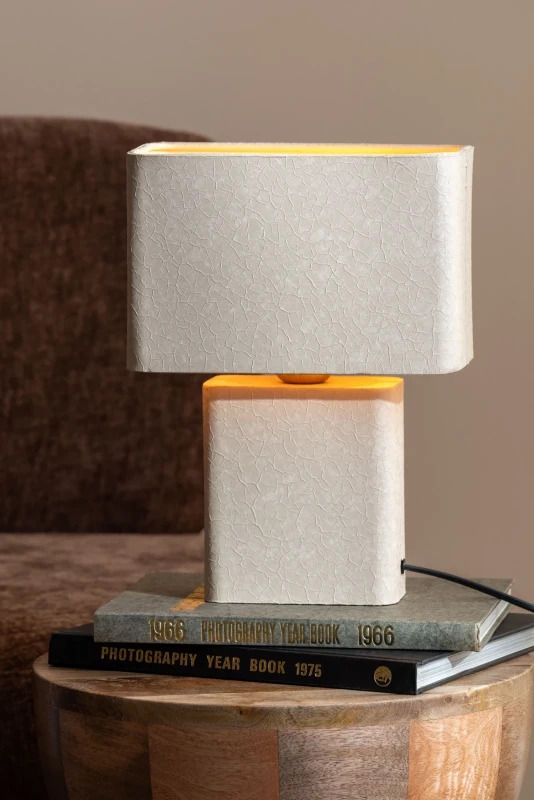 Leitmotiv Boaz Recto LED Tafellamp | 1x E27 25W | Warm grey