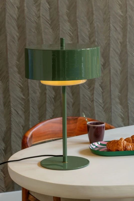 Leitmotiv Grato Anillo LED Tafellamp | 1x E14 15W | Jungle green & grayed jade