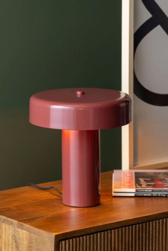 Leitmotiv Riqueza Palo LED Tafellamp | 2x E14 25W | Burgundy red