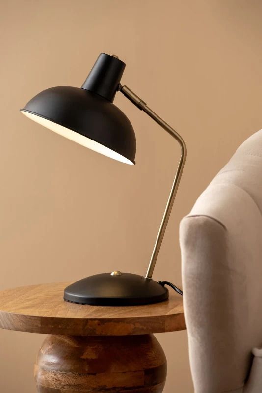 Leitmotiv Hood LED Tafellamp | 1x E14 40W | Black