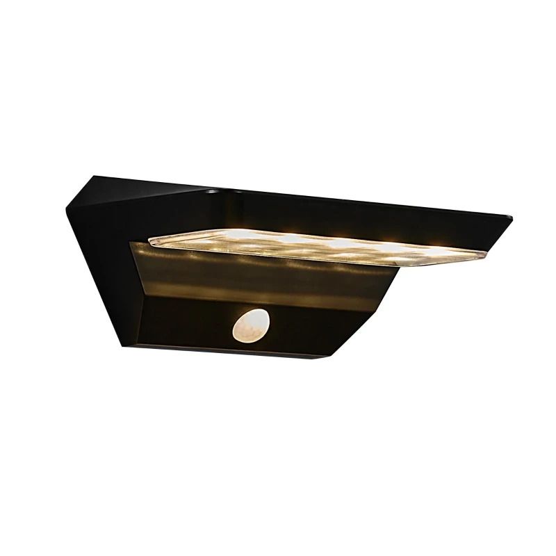 Nordlux Agena LED Wandlamp | 5W 3000K 400lm 830 | ip44 | Bewegingssensor | Zwart
