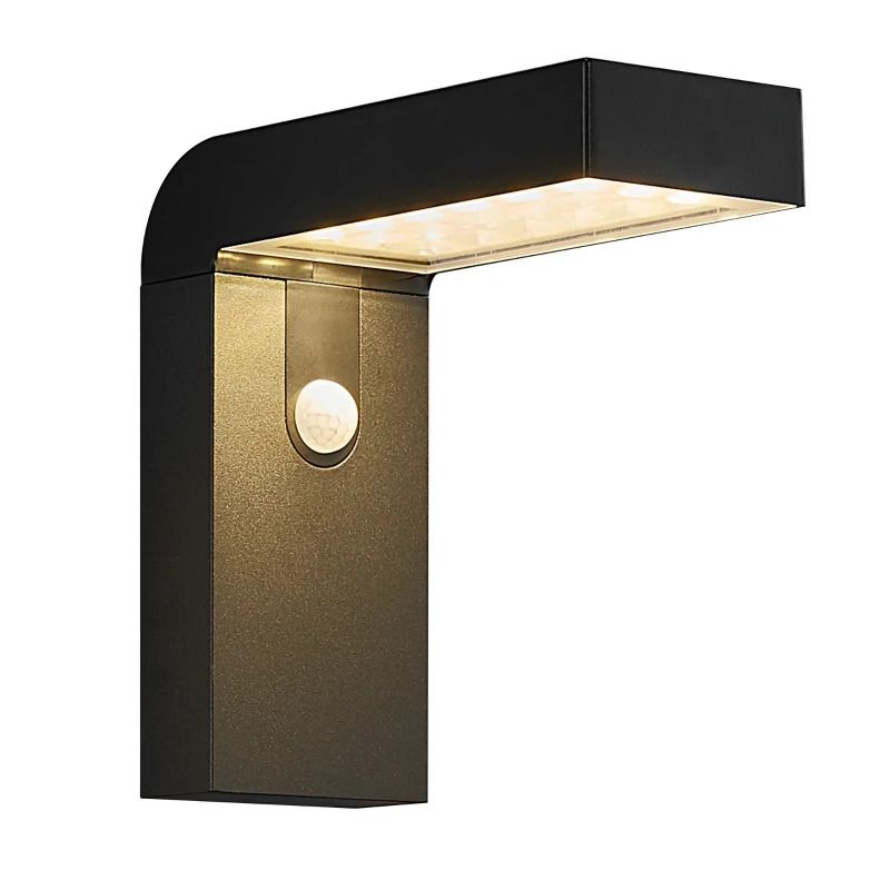 Nordlux Alya LED Wandlamp | 5W 3000K 400lm 830 | ip44 | Bewegingssensor | Zwart