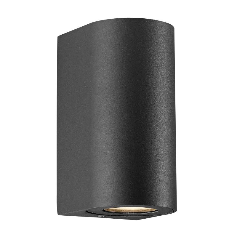 Nordlux Canto LED Wandlamp | 2x GU10 Max 28W 3000K | ip44 | Dimbaar | Zwart