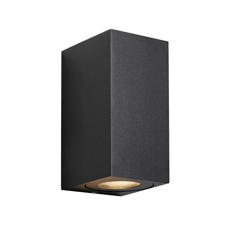 Nordlux Canto LED Wandlamp | 2x GU10 Max 28W 3000K | ip44 | Dimbaar | Zwart