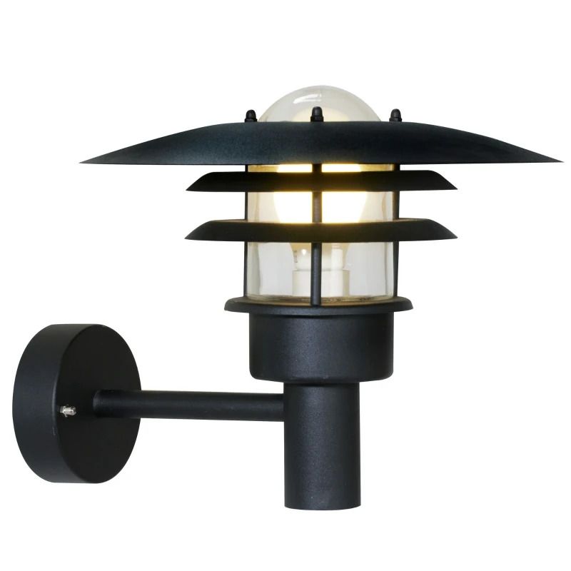 Nordlux Lønstrup LED Wandlamp | 1x E27 Max 60W | ip44 | Dimbaar | Zwart