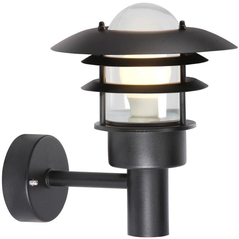Nordlux Lønstrup LED Wandlamp | 1x E27 Max 60W | ip44 | Dimbaar | Zwart