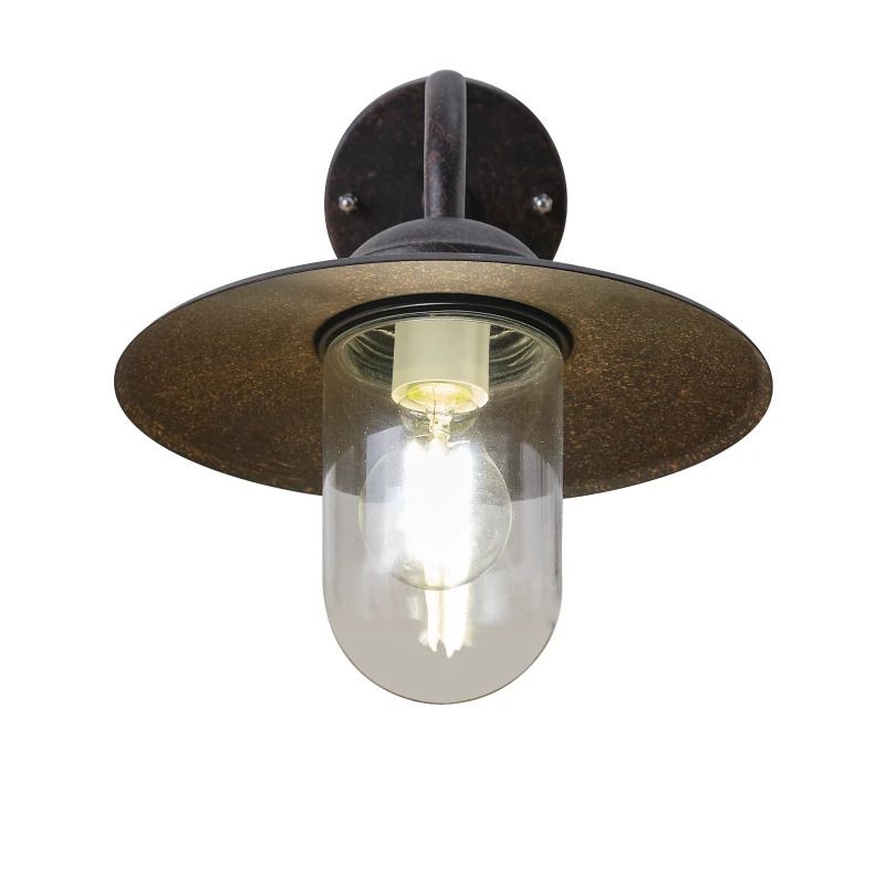 Nordlux Luxembourg LED Wandlamp | 1x E27 Max 60W | ip44 | Dimbaar | Bruin