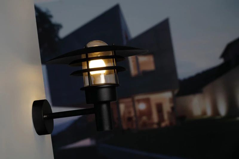 Nordlux Lønstrup LED Wandlamp | 1x E27 Max 60W | ip44 | Dimbaar | Zwart