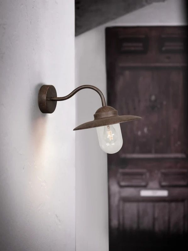 Nordlux Luxembourg LED Wandlamp | 1x E27 Max 60W | ip44 | Dimbaar | Bruin