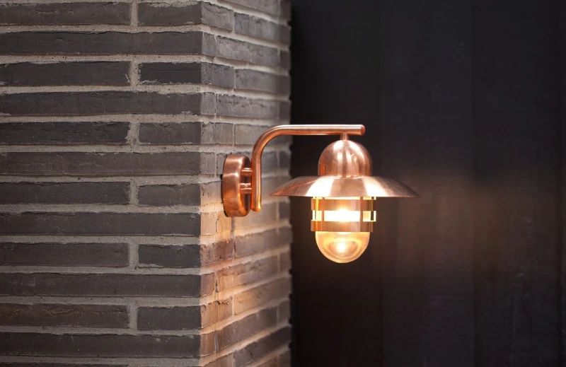 Nordlux Nibe LED Wandlamp | 1x E27 Max 60W | ip44 | Dimbaar | Bruin