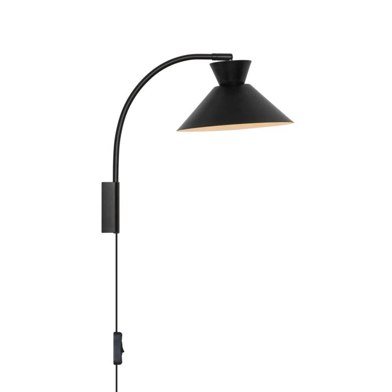 Nordlux Dial LED Wandlamp | 1x E27 Max 10W | Dimbaar | Zwart