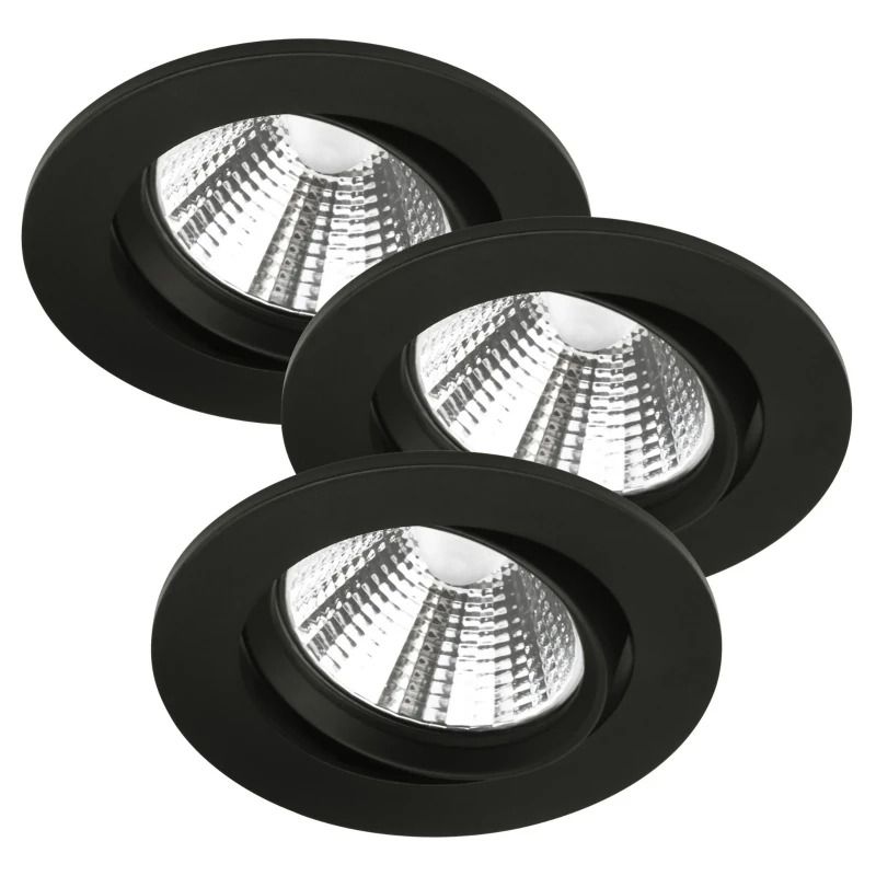 Nordlux Fremont Ø85mm LED Inbouwspot | 4.5W 2700K 345lm 827 | Dimbaar | Zwart