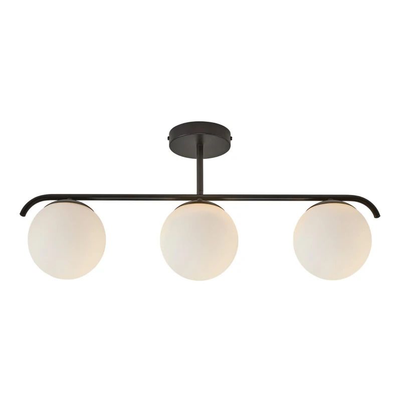 Nordlux Grant LED Plafondlamp | 3x E14 Max 25W | Dimbaar | Zwart
