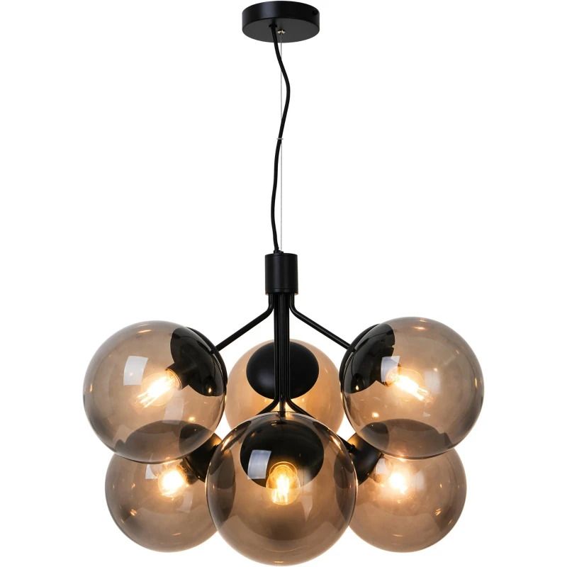 Nordlux Ivona LED Hanglamp | 6x E27 Max 28W | Dimbaar | Zwart
