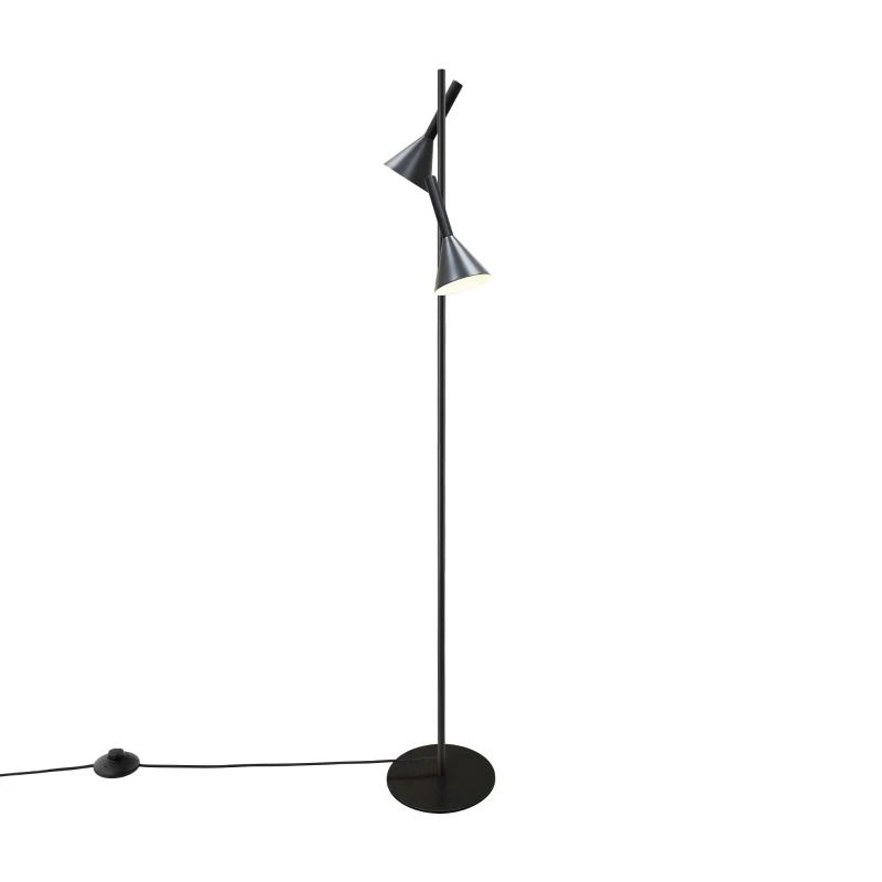 Nordlux Kelvis LED Vloerlamp | 2x GU10 Max 12W | Dimbaar | Zwart