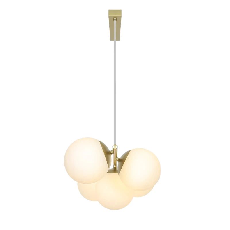 Nordlux Lilly LED Hanglamp | 5x E14 Max 10W | Dimbaar | Messing