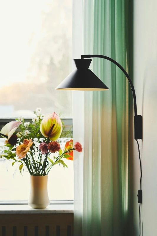 Nordlux Dial LED Wandlamp | 1x E27 Max 10W | Dimbaar | Zwart