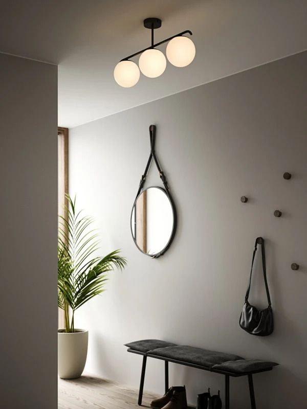 Nordlux Grant LED Plafondlamp | 3x E14 Max 25W | Dimbaar | Zwart