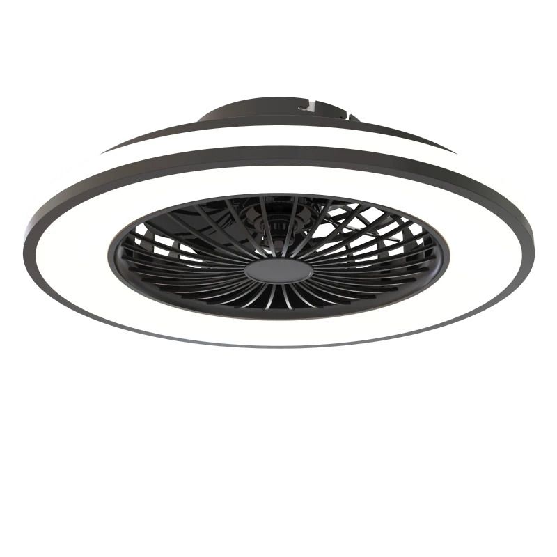 Calex Plafondventilator Ø49cm | RGB CCT 2700K/6500K 5700Lm | Inclusief Afstandsbediening | Zwart