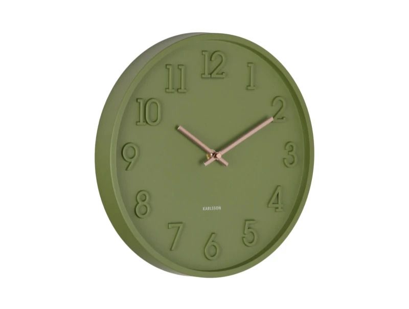 Karlsson Calma Wandklok | 30x3.8cm | Army groen