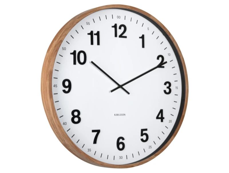 Karlsson Esencia Classic XL Wandklok | Ø60cm | Dark hout