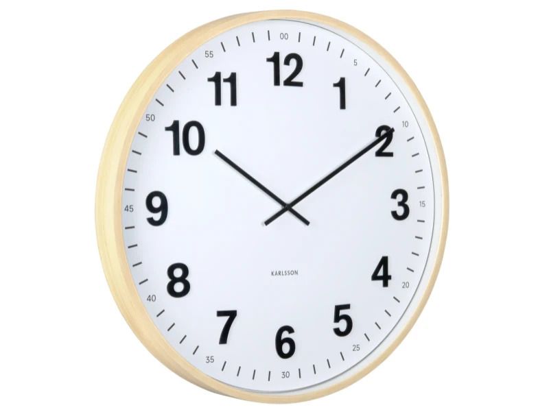 Karlsson Esencia Classic XL Wandklok | Ø60cm | Light hout
