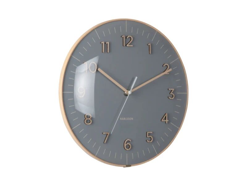 Karlsson Esencia Dome Wandklok | Ø30cm | Dark grijs