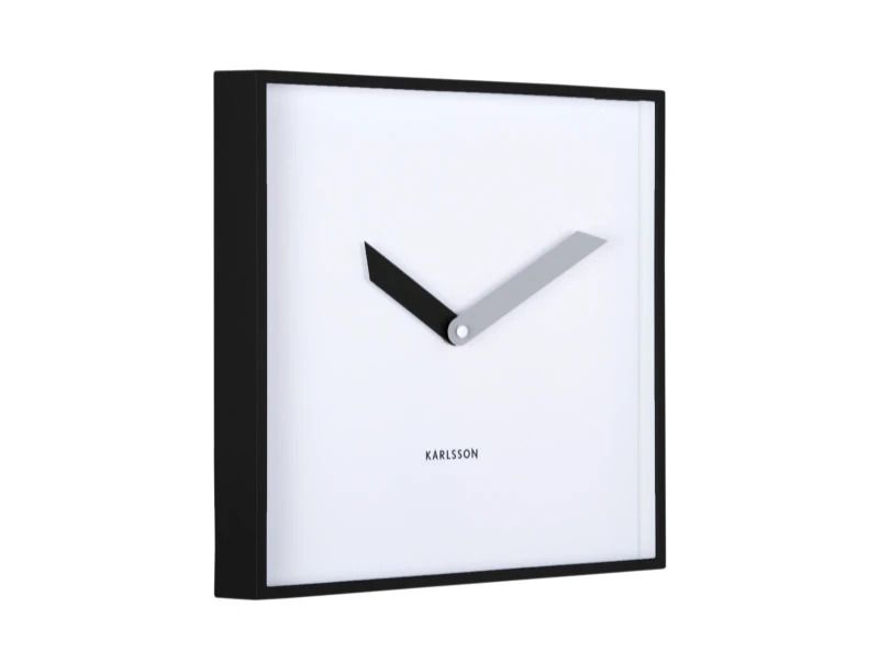 Karlsson Cool Retro Cuadrado Wandklok | 28.3x28.3x4.1cm | Zwart