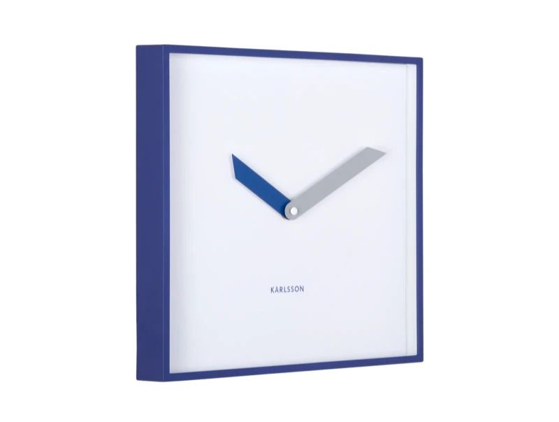 Karlsson Cool Retro Cuadrado Wandklok | 28.3x28.3x4.1cm | Cobalt blauw