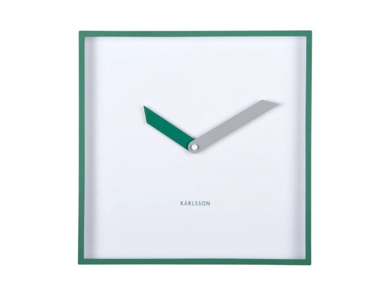 Karlsson Cool Retro Cuadrado Wandklok | 28.3x28.3x4.1cm | Retro groen