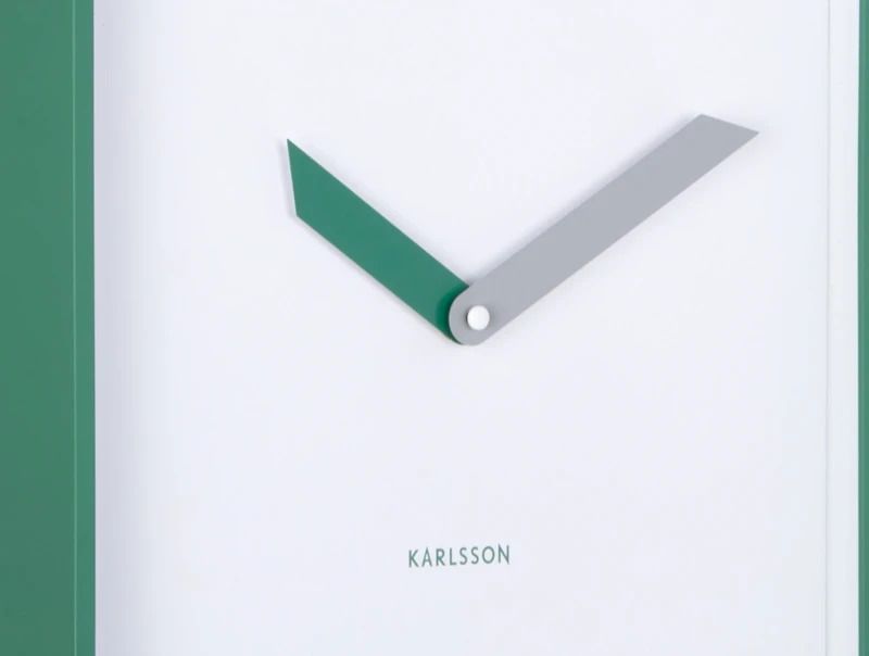 Karlsson Cool Retro Cuadrado Wandklok | 28.3x28.3x4.1cm | Retro groen