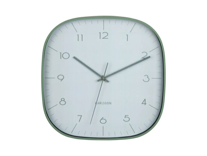 Karlsson Grato Cuadrado Wandklok | 29x29x4.3cm | Jungle green w. grayed jade