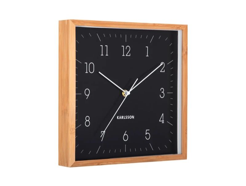 Karlsson Neat Cuadrado Wandklok | 29.2x29.2x4.5cm | Zwart