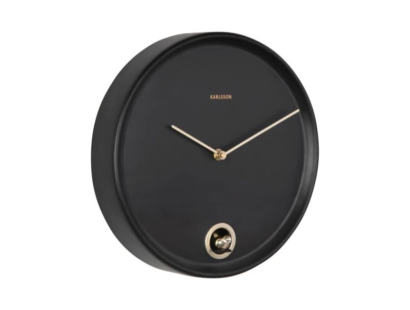 Karlsson Esencia Cuckoo Wandklok | Met Koekoeksklok | Ø30cm | Zwart