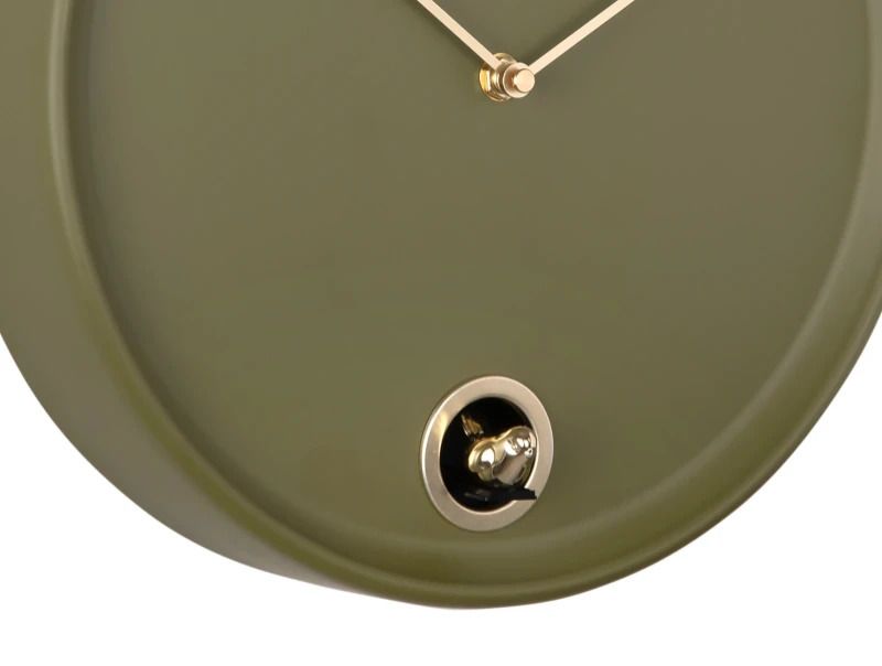 Karlsson Esencia Cuckoo Wandklok | Met Koekoeksklok | Ø30cm | Luxury groen