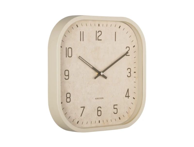 Karlsson Elemental Cuadrado Wandklok | Ø30cm | Off wit