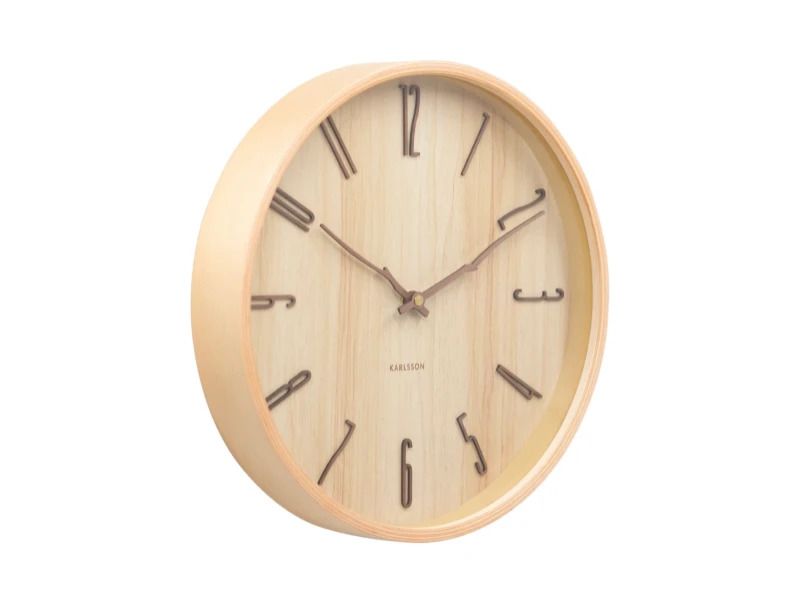 Karlsson Rama Wandklok | Ø30cm | Light hout
