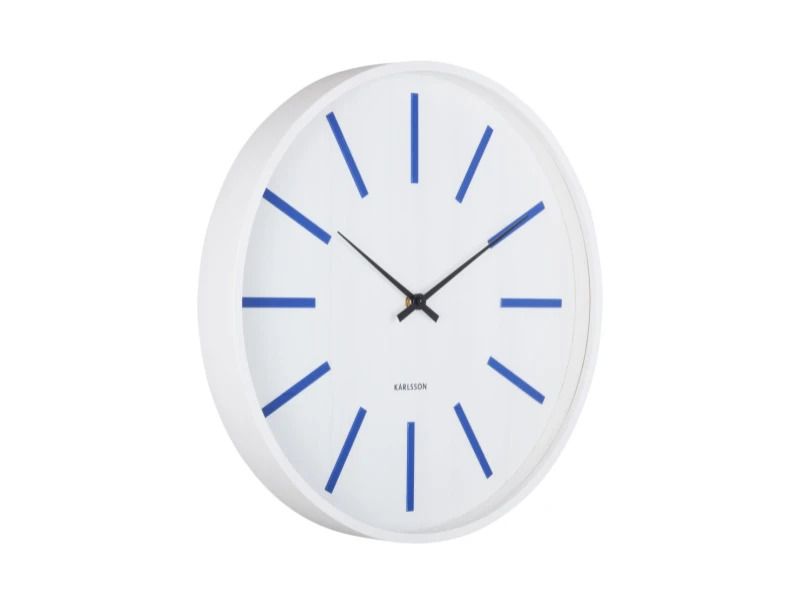 Karlsson Arruga Retro Wandklok | Ø40cm | Cobalt blue w. wit
