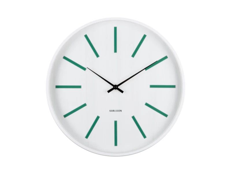 Karlsson Arruga Retro Wandklok | Ø40cm | Retro green w. wit